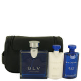 Bvlgari Blv by Bvlgari for Men. Gift Set (3.4 oz Eau De Toilette Spray + 2.5 oz After Shave Balm +2.5 oz Shower Gel + Pouch)