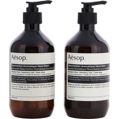 Aesop By Aesop for Women. Aromatique Hand Balm Set: Resurrection Aromatique Hand Wash 500Ml + Reverence Aromatique Hand Balm 500Ml (2Pcs) | Perfumepur.com