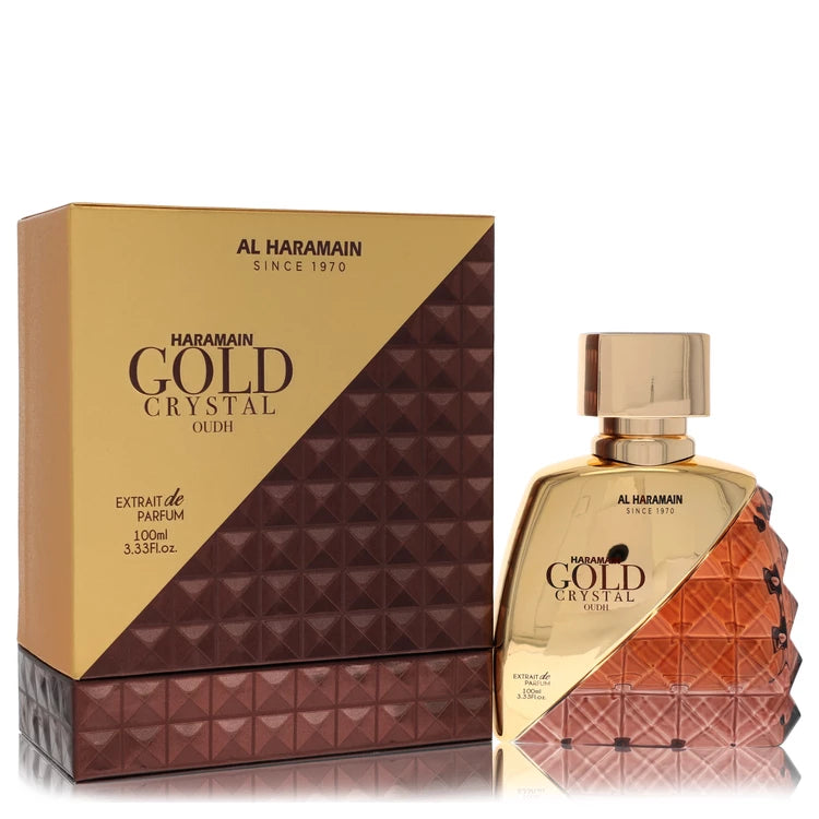 Al Haramain Al Haramain Gold Crystal Oudh by Al Haramain Extrait De Parfum Spray for men 3.33 oz (98ml)