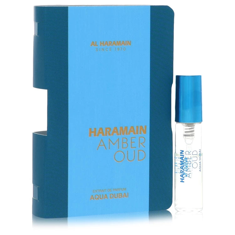 Al Haramain Amber Oud Aqua Dubai by Al Haramain for Unisex. Vial (sample- Unisex Manaufacturer 1/2 filled) .3 oz | Perfumepur.com