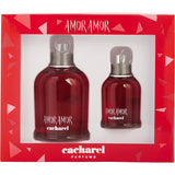Amor Amor By Cacharel for Women. Gift Set (Eau De Toilette Spray 3.4 oz + Eau De Toilette Spray 1 oz) | Perfumepur.com