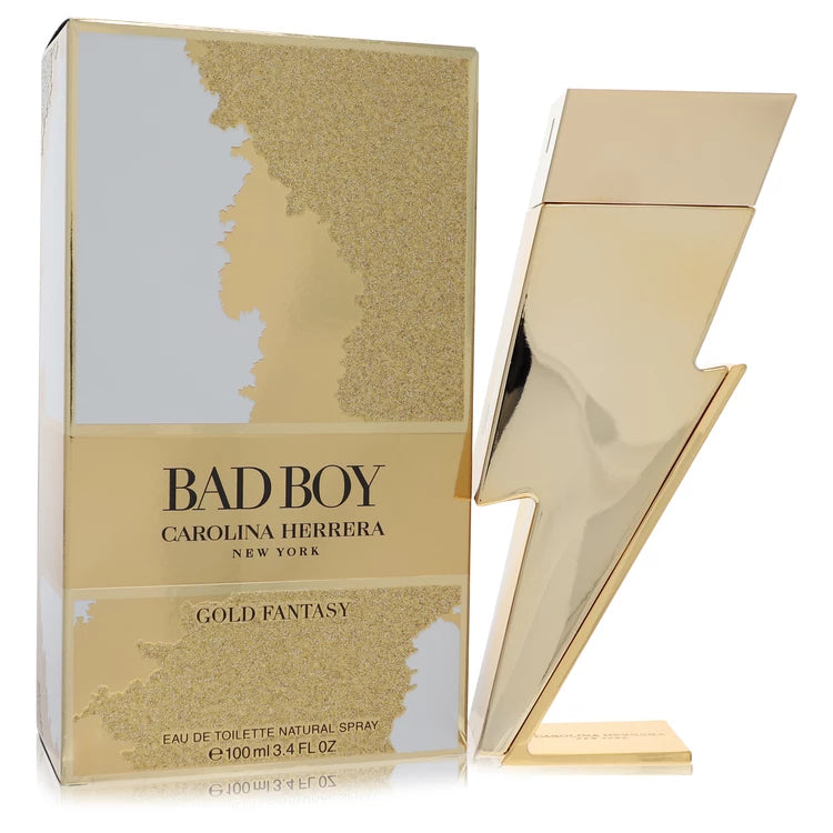 Bad Boy Gold Fantasy by Carolina Herrera for Men. Eau De Toilette Spray 3.4 oz | Perfumepur.com
