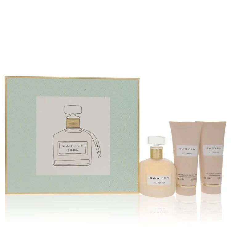 Carven Le Parfum by Carven for Women. Gift Set (3.4 oz Eau De Parfum Spray + 3.4 oz Body Milk + 3.4 oz  Shower Gel) | Perfumepur.com