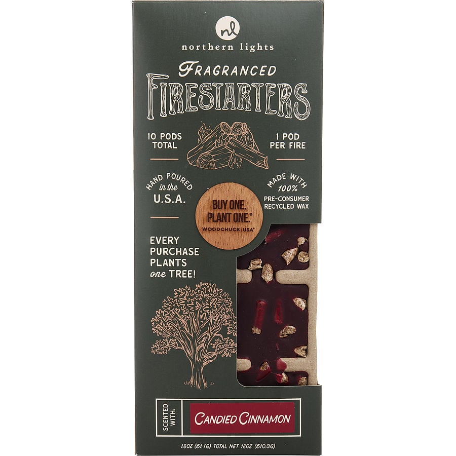 Cinnamon Firestarters By  for Unisex. Down To Earth Firestarters Fragranced Colored Wax Combined With Recycled And Renewable Material. Box Contains 10X1.8 oz Each Tearaway Pods | Perfumepur.com