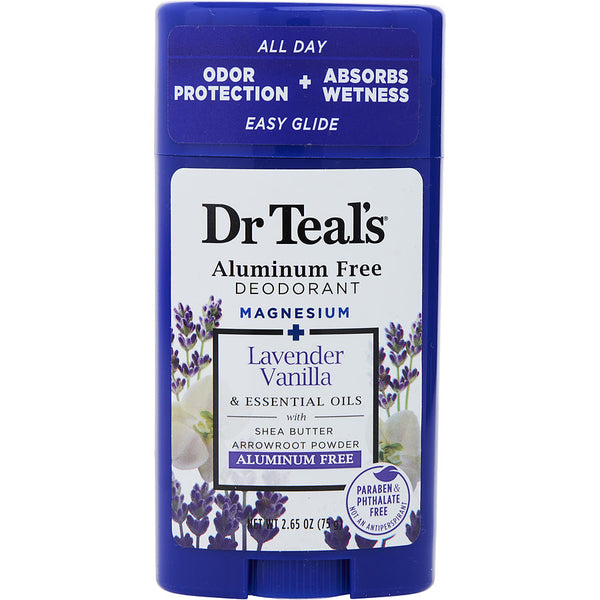Dr. Teal's By Dr. Teal's for Unisex. Aluminum Free Deodorant - Magnesium+ Lavender Vanilla & Essential Oils (75g/2.65oz) | Perfumepur.com