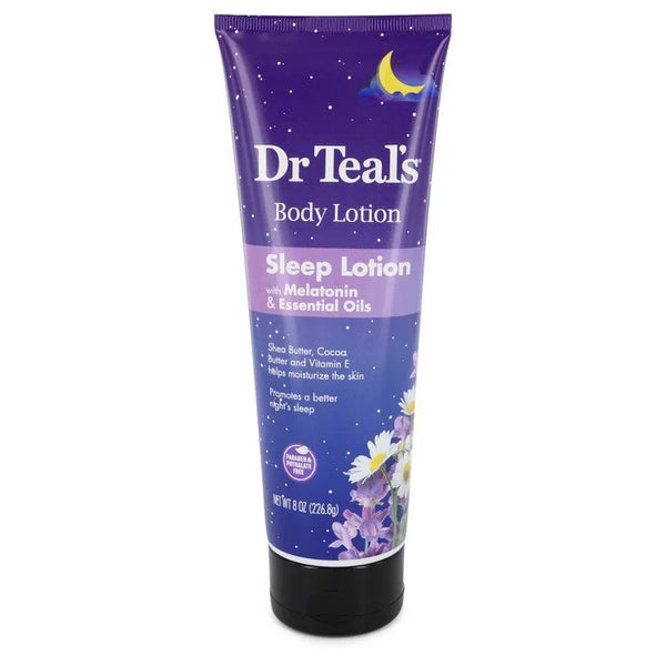 Dr Teal's Sleep Lotion by Dr Teal's for Women. Sleep Lotion with Melatonin & Essential Oils Promotes a better night's sleep (Shea butter, Cocoa Butter and Vitamin E 8 oz | Perfumepur.com