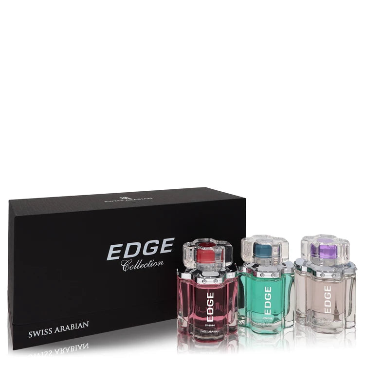 Edge Intense by Swiss Arabian for Women. Gift Set (Edge 3.4 oz Eau De Parfum Spray for Women + Edge Intense 3.4 oz Eau De Parfum Spray for Women + Edge Intense 3.4 oz Eau De Toilette Spray for Men) | Perfumepur.com