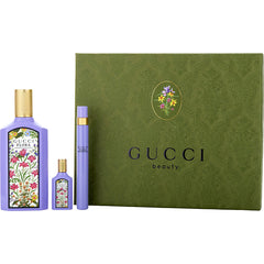 Gucci Flora Gorgeous Magnolia By Gucci for Women. Gift Set (Eau De Parfum Spray 3.3 oz + Eau De Parfum Spray 0.33 oz + Eau De Parfum 0.16 oz Mini) | Perfumepur.com