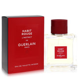 Habit Rouge L'instinct by Guerlain for Men. Eau De Toilette Intense Spray 1.6 oz | Perfumepur.com