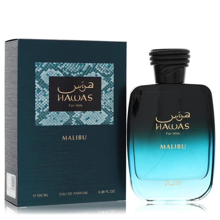 Hawas Malibu by Rasasi for Men. Eau De Parfum Spray 3.38 oz | Perfumepur.com