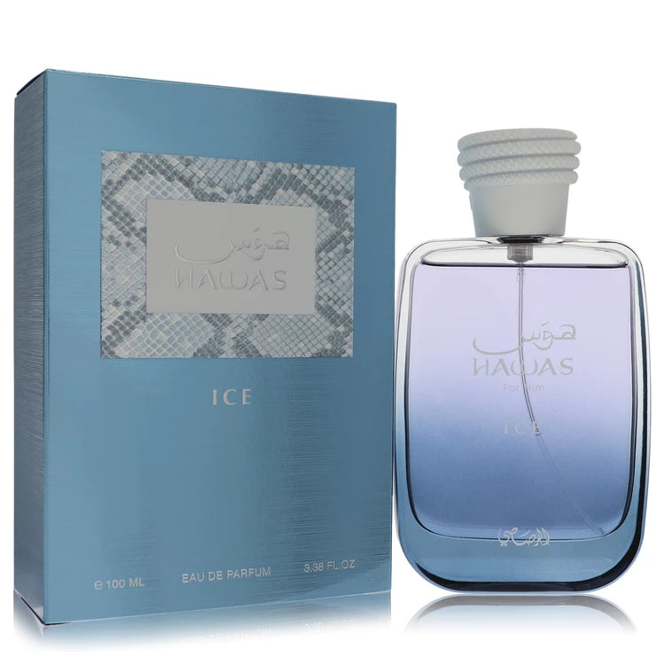 Hawas Ice by Rasasi for Men. Eau De Parfum Spray 3.3 oz | Perfumepur.com