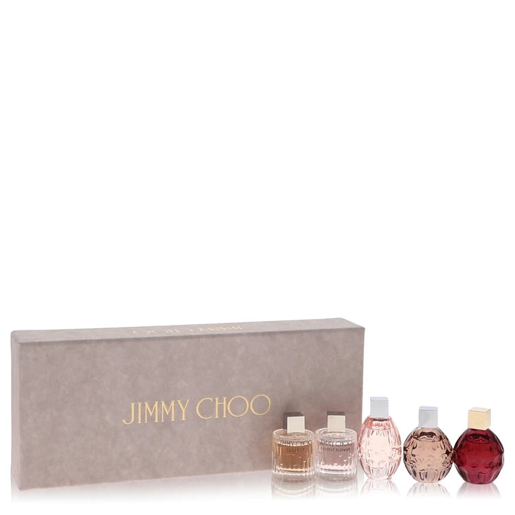 Jimmy Choo Fever by Jimmy Choo for Women. Gift Set (3 x .15 oz Mini EDP Sprays in Jimmy Choo Illicit, Jimmy Choo, & Jimmy Choo Fever + 2 x .15 oz Mini EDT sprays in Jimmy Choo Illicit Flower & Jimmy Choo Lâ€™eau) | Perfumepur.com