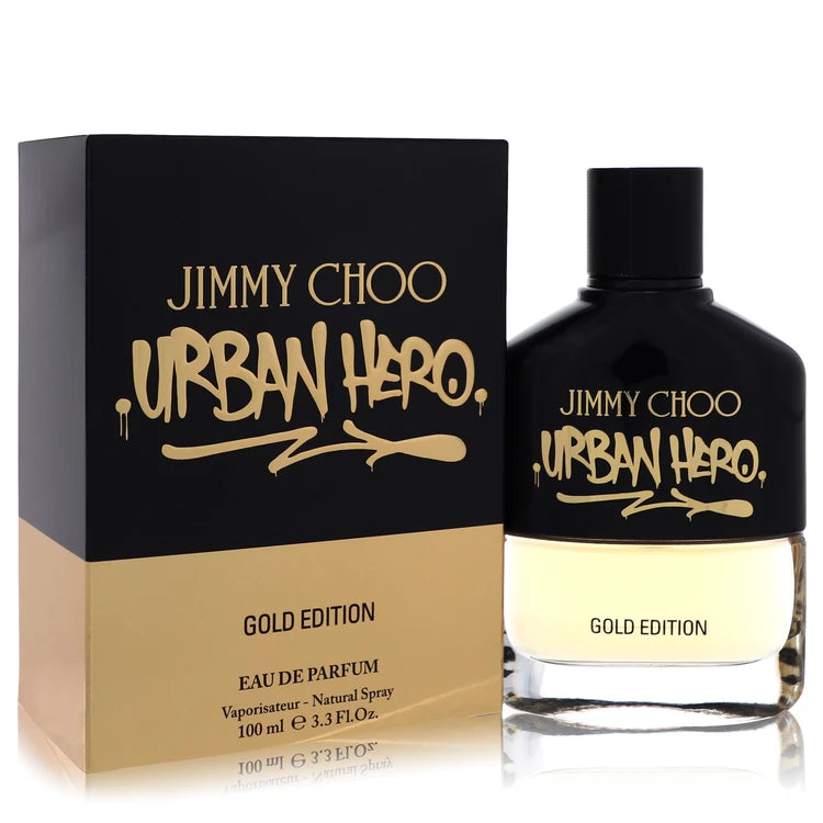 Jimmy Choo Urban Hero Gold Edition by Jimmy Choo for Men. Eau De Parfum Spray (Unboxed) 3.3 oz | Perfumepur.com