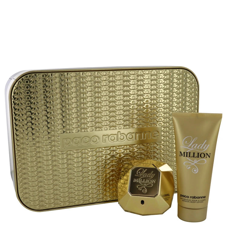 Lady Million by Paco Rabanne for Women. Gift Set (2.7 oz Eau De Parfum Spray + 3.4 oz Body Lotion) | Perfumepur.com