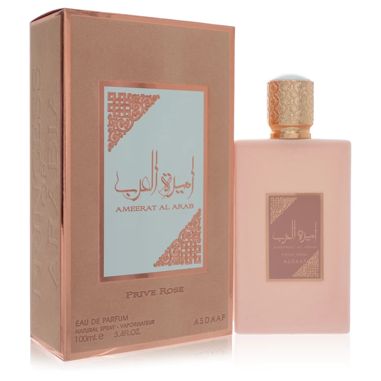 Lattafa Asdaaf Ameerat Al Arab Prive Rose by Lattafa for Women. All Over Spray 5.07 oz | Perfumepur.com