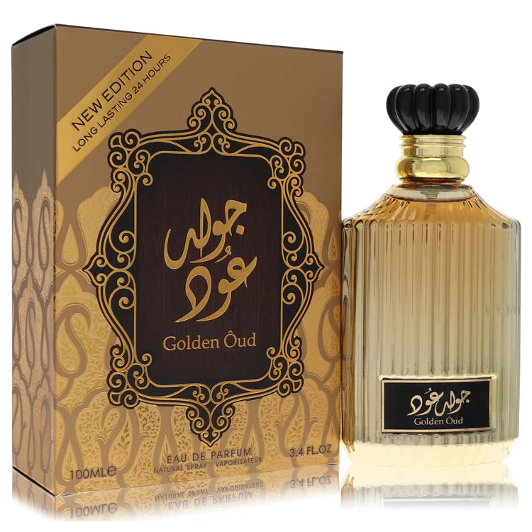 Lattafa Asdaaf Golden Oud by Lattafa for Unisex. Eau De Parfum Spray (Unisex New Packaging) 3.4 oz | Perfumepur.com