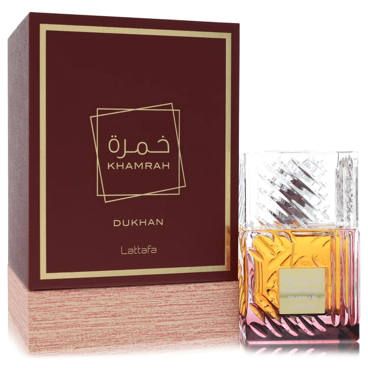 Lattafa Khamrah Dukhan by Lattafa for Unisex. Eau De Parfum Spray (Unisex) 3.4 oz | Perfumepur.com