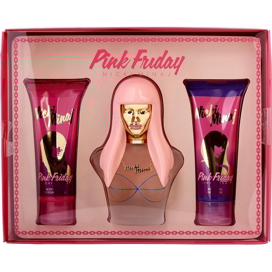 Nicki Minaj Pink Friday By Nicki Minaj for Women. Gift Set (Eau De Parfum Spray 3.4 oz + Body Lotion 3.4 oz + Shower Gel 3.4 oz) | Perfumepur.com