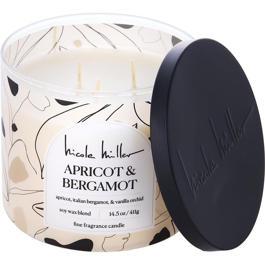 Nicole Miller Apricot & Bergamot By Nicole Miller for Unisex. Soy Wax Blend Candle 14.5 oz | Perfumepur.com