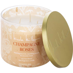 Nicole Miller Champagne Roses By Nicole Miller for Unisex. Soy Wax Blend Candle 14.5 oz | Perfumepur.com