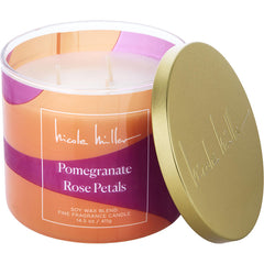 Nicole Miller Pomegranate Rose By Nicole Miller for Unisex. Soy Wax Blend Candle 14.5 oz | Perfumepur.com