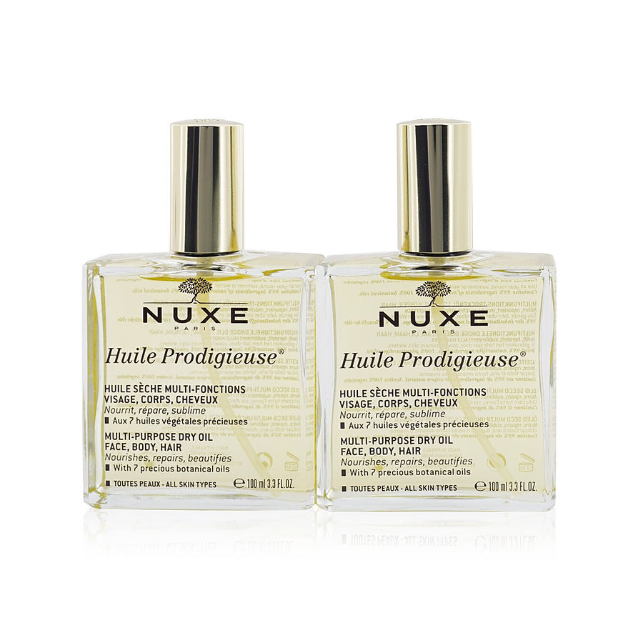 Nuxe By Nuxe for Women. Travel With Nuxe Huile Prodigieuse Multi Usage Dry Oil Duo Set: 2X Dry Oil 100Ml (2X 100ml/3.3oz) | Perfumepur.com