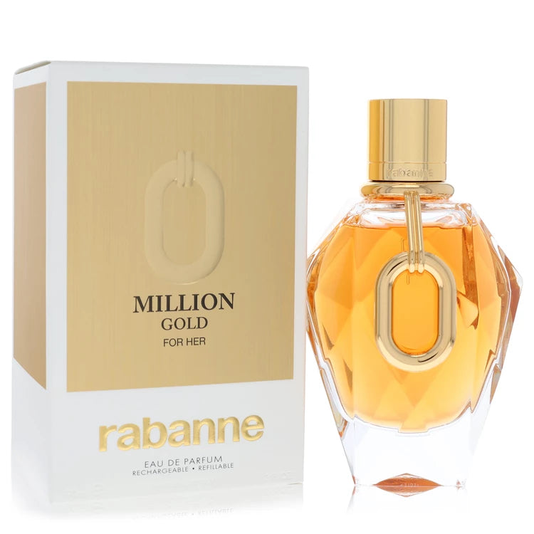 Paco Rabanne Million Gold by Paco Rabanne for Women. Eau De Parfum Refillable Spray (Unboxed) 3 oz | Perfumepur.com