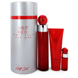Perry Ellis 360 Red by Perry Ellis for Men. Gift Set (3.4 oz Eau De Toilette Spray + 0.25 oz Mini EDT Spray + 3 oz Shower Gel in Tube Box) | Perfumepur.com