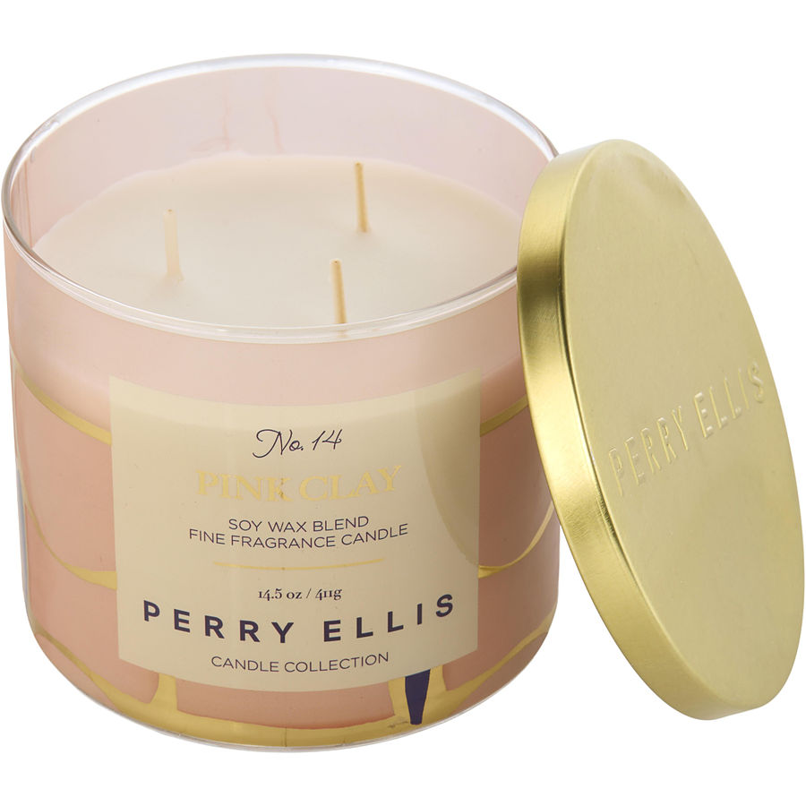 Perry Ellis Pink Clay By Perry Ellis for Unisex. Scented Candle 14.5 oz | Perfumepur.com
