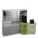 Quorum Silver by Puig for Men. Gift Set (3.4 oz Eau De Toilette Spray + 3.4 oz After Shave) | Perfumepur.com