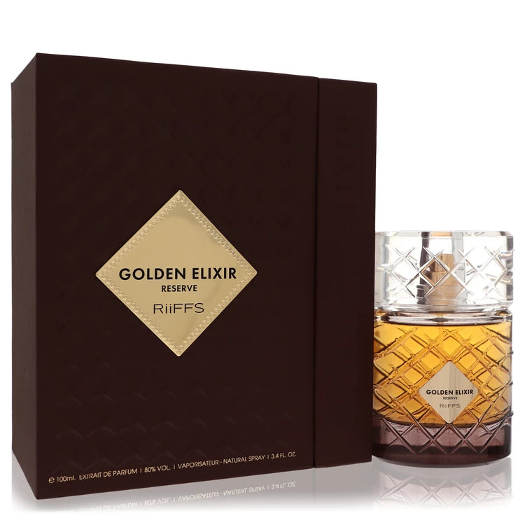 Riiffs Golden Elixir Reserve by Riiffs for Unisex. Extrait De Parfum Spray (Unisex) 3.4 oz | Perfumepur.com