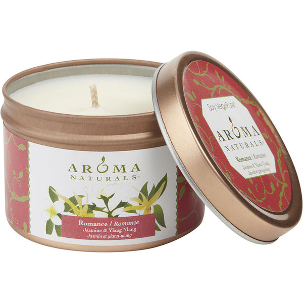 Romance Aromatherapy By Romance Aromatherapy for Unisex. One 2.5X1.75 Inch Tin Soy Aromatherapy Candle. Combines The Essential Oils Of Ylang Ylang & Jasmine To Create Passion And Romance. Burns Approx. 15 Hrs. | Perfumepur.com