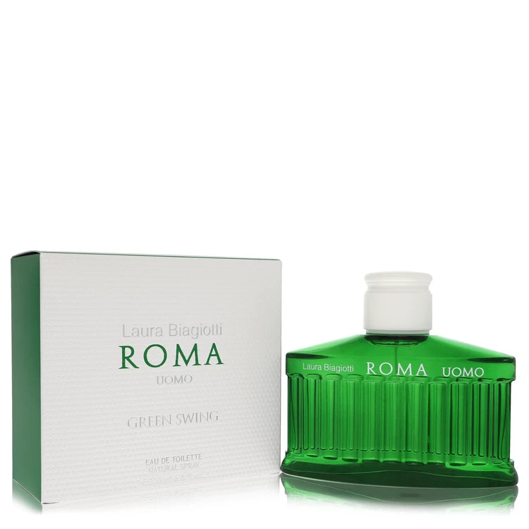 Roma Uomo Green Swing by Laura Biagiotti for Men. Eau De Toilette Spray 6.8 oz | Perfumepur.com
