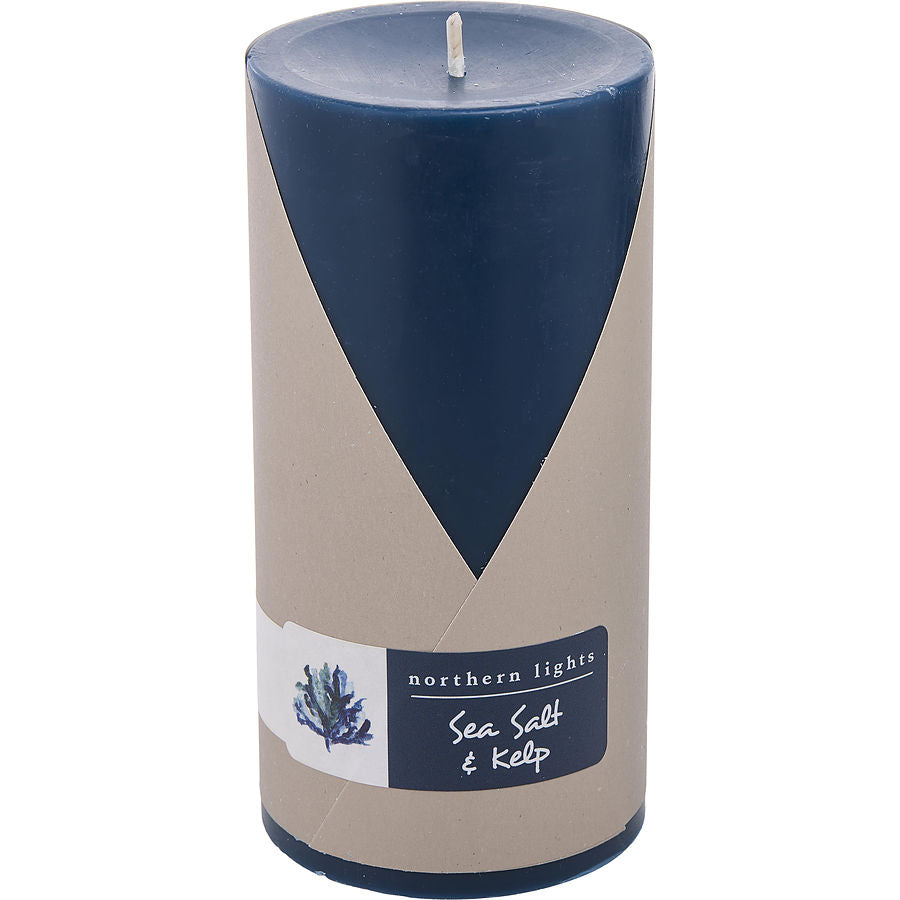 Sea Salt & Kelp By Northern Lights for Unisex. One 3X6 Inch Pillar Candle. Burns Approx. 100 Hrs. | Perfumepur.com