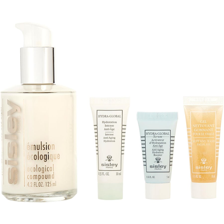 Sisley By Sisley for Women. Ecological Compound Discovery Program Set: Ecological Compound 125Ml + Buff & Wash Facial Gel 10Ml + Anti-Aging Hydration Booster 5Ml + Anti-Aging Hyrdation 10Ml (4Pcs) | Perfumepur.com