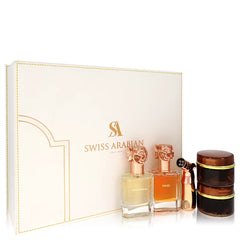 Swiss Arabian Bakhoor Dukhoon Al Haram by Swiss Arabian for Men. Gift Set (Gift Set contains 2 x 1.7 oz Eau De Parfum in Wajd & Gharaam + 2 x 60 grams of Incense in Dukhoon Al Haram & Oud Muattar Mumtaz) | Perfumepur.com