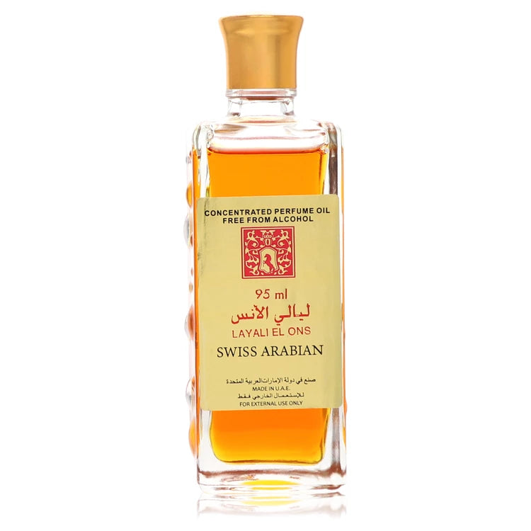 Swiss Arabian Layali El Ons by Swiss Arabian for Women. Concentrated Perfume Oil Free From Alcohol (Unboxed) 3.21 oz | Perfumepur.com
