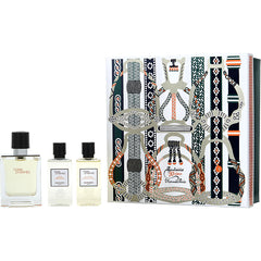 Terre D'hermes By Hermes for Men. Gift Set (Eau De Toilette Spray 1.6 oz + Aftershave Lotion 1.4 oz + Shower Gel 1.4 oz) | Perfumepur.com