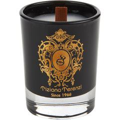 Tiziana Terenzi Almond Vanilla By Tiziana Terenzi for Unisex. Scented Black Glass Candle 1.4 oz | Perfumepur.com
