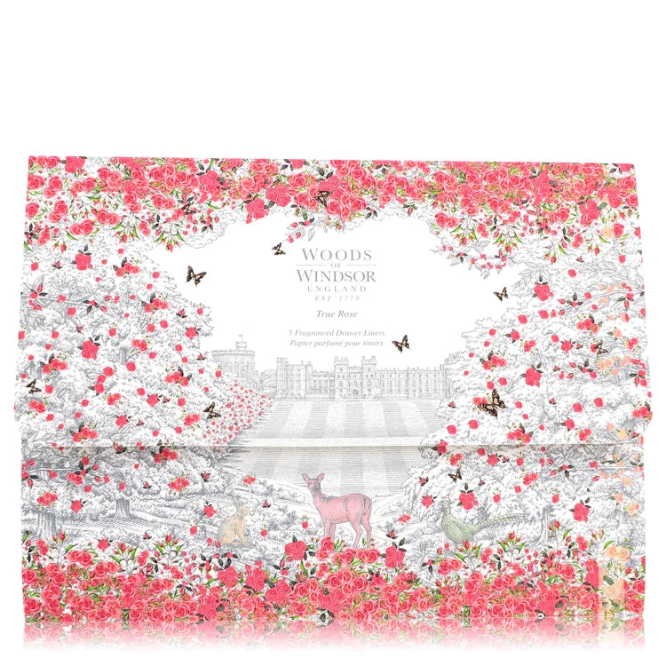 True Rose by Woods Of Windsor for Women. 5 Perfumed Drawer Liners -- | Perfumepur.com