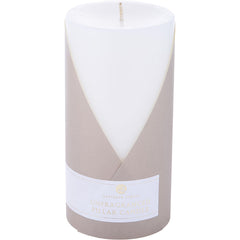 Unfragranced White By Northern Lights for Unisex. One 3X6 Inch Pillar Candle. Burns Approx. 100 Hrs. | Perfumepur.com