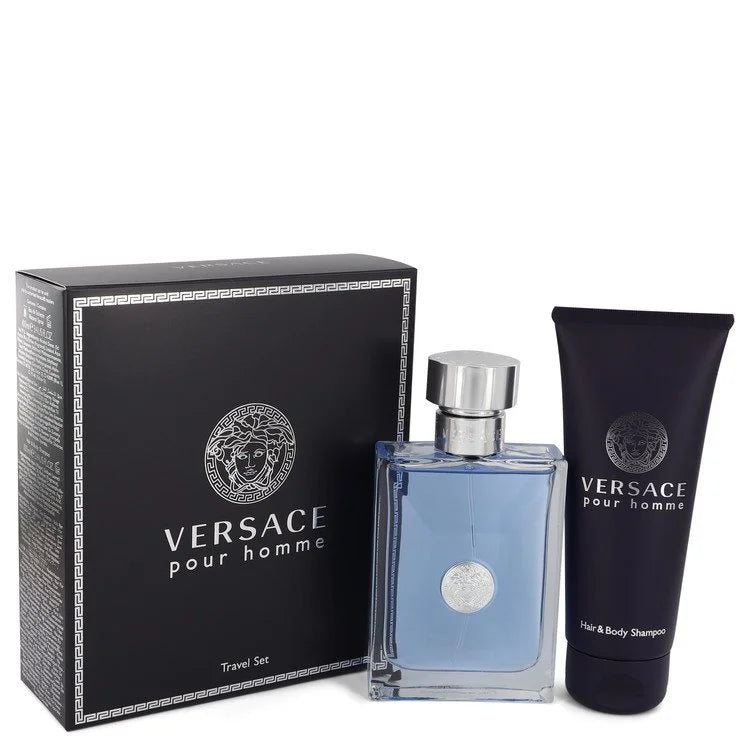 Versace Pour Homme by Versace for Men. Gift Set (3.4 oz Eau De Toilette Spray + 3.4 oz Shower Gel) | Perfumepur.com