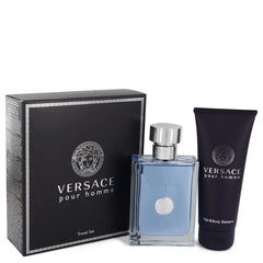 Versace Pour Homme by Versace for Men. Gift Set (3.4 oz Eau De Toilette Spray + 3.4 oz Shower Gel) | Perfumepur.com