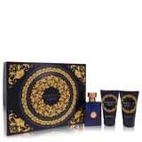 Versace Pour Homme Dylan Blue by Versace for Men. Gift Set (1.7 oz Eau De Toilette Spray + 1.7 oz After Shave Balm + 1.7 oz Shower Gel) | Perfumepur.com