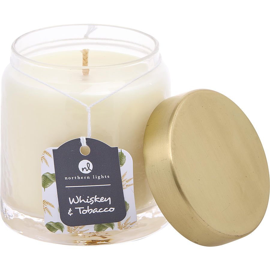 Whiskey & Tobacco By Northern Lights for Unisex. Scented Soy Glass Candle 10 oz | Perfumepur.com