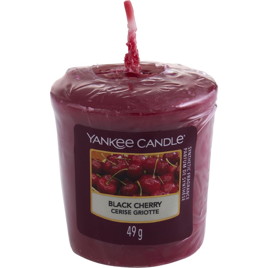 Yankee Candle By Yankee Candle for Unisex. Black Cherry Scented Votive Candle 1.75 oz | Perfumepur.com