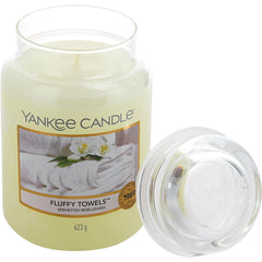 Yankee Candle By Yankee Candle for Unisex. Fluffy Towels Scented Large Jar 22 oz | Perfumepur.com