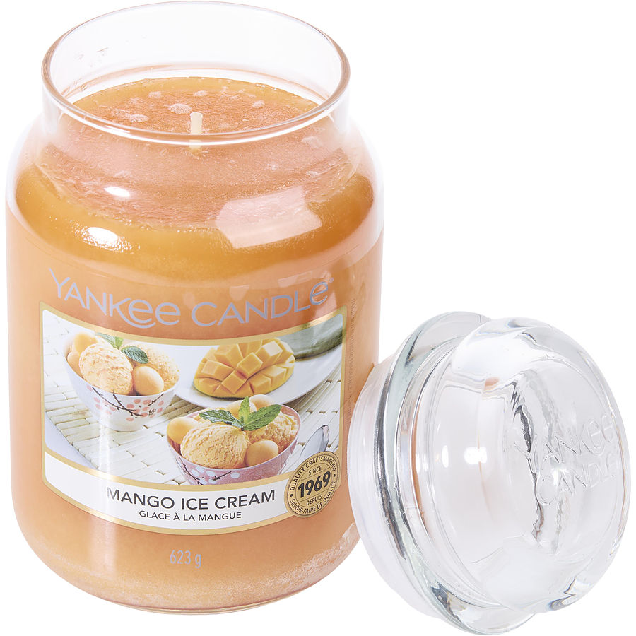 Yankee Candle By Yankee Candle for Unisex. Mango Ice Cream Scented Large Jar 22 oz | Perfumepur.com