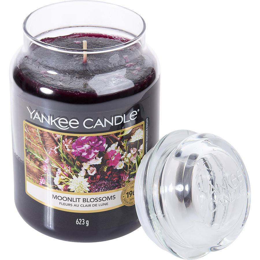 Yankee Candle By Yankee Candle for Unisex. Moonlight Blossoms Scented Large Jar 22 oz | Perfumepur.com