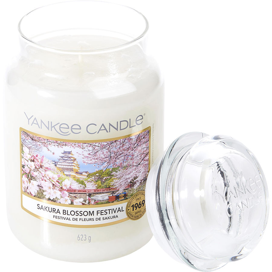 Yankee Candle By Yankee Candle for Unisex. Sakura Blossom Festival Scented Large Jar 22 oz | Perfumepur.com